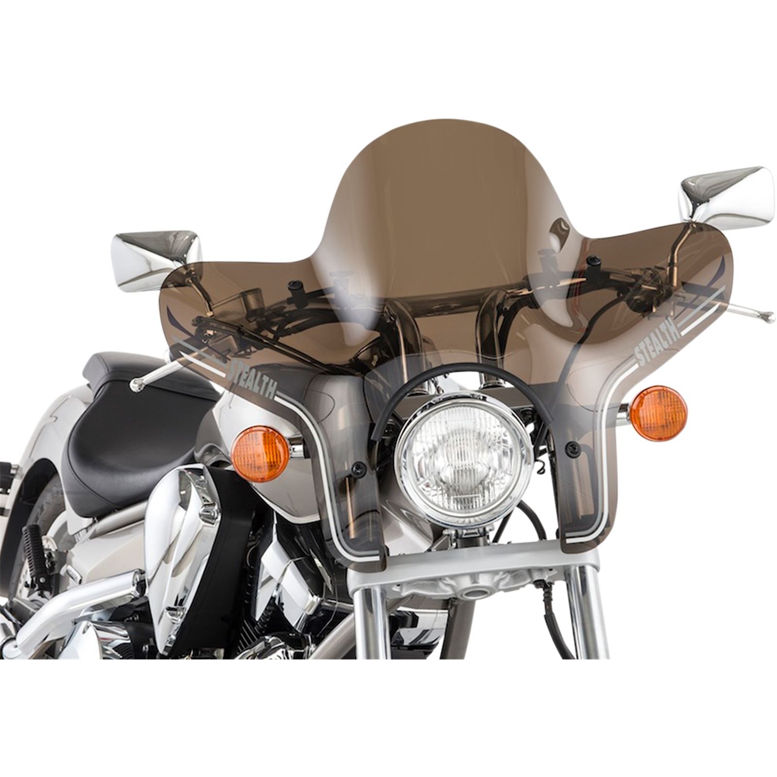 SS-20 Stealth Windshield Dark Smoke 14″x30″ for 1″ Handlebars SS-20-T