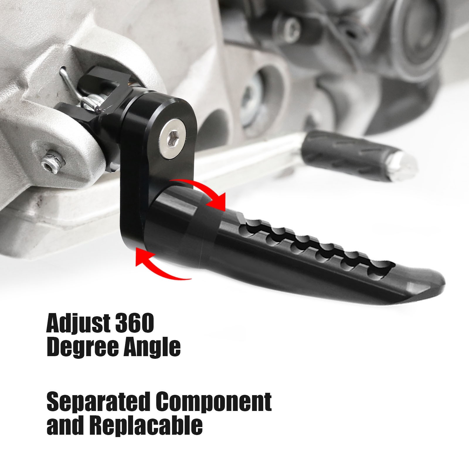 BOB 40mm Riser Black Front Rear Foot Pegs For Buell 1125R All Year