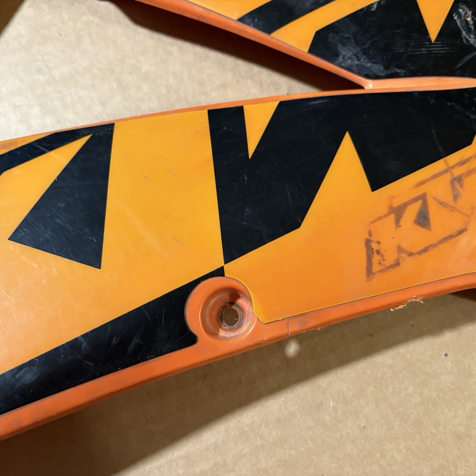 Radiator Shrouds KTM Orange shroud SX R=MADE IN ITALY L= AUSTRIA