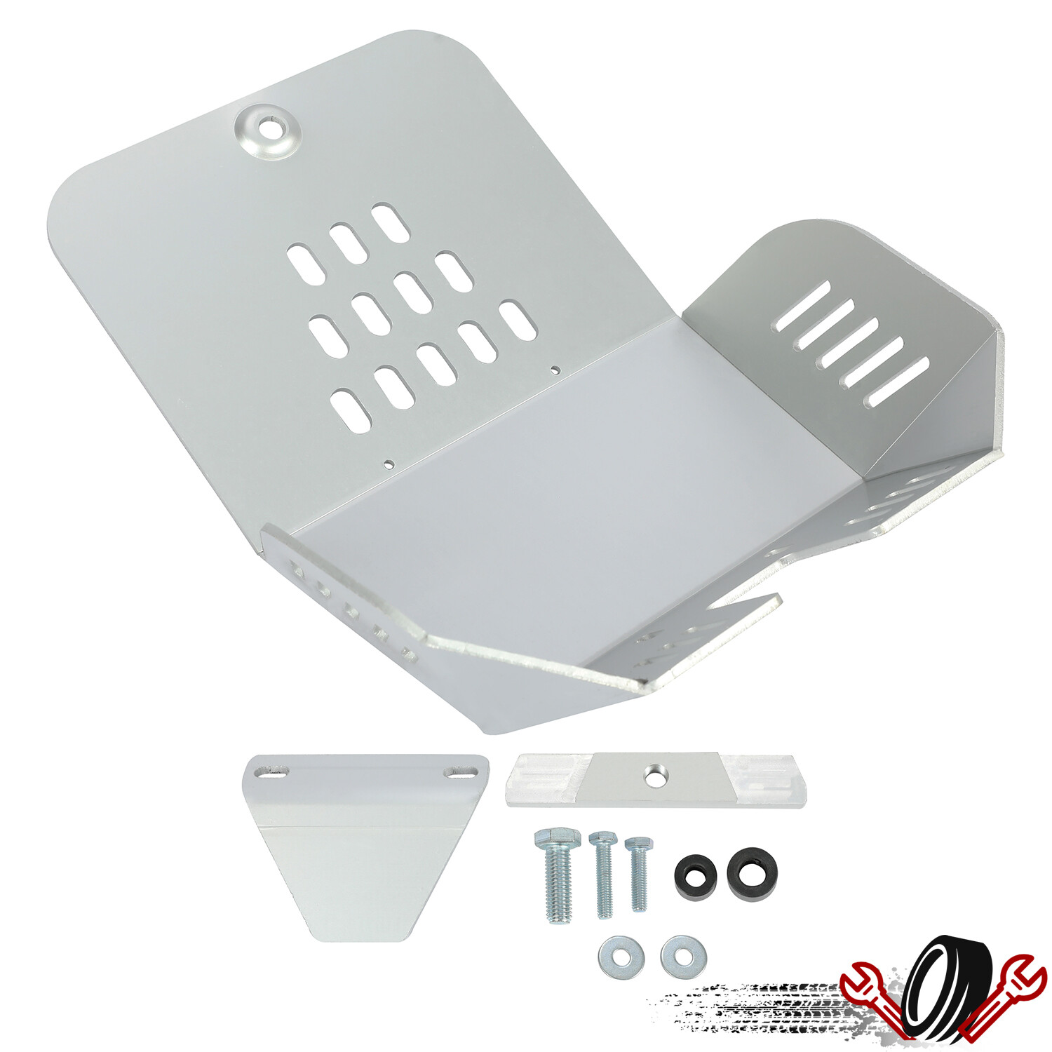 Fit For Honda XR400R 1996-2004 Silver Oxidation Skid Plate Strong & Lightweight