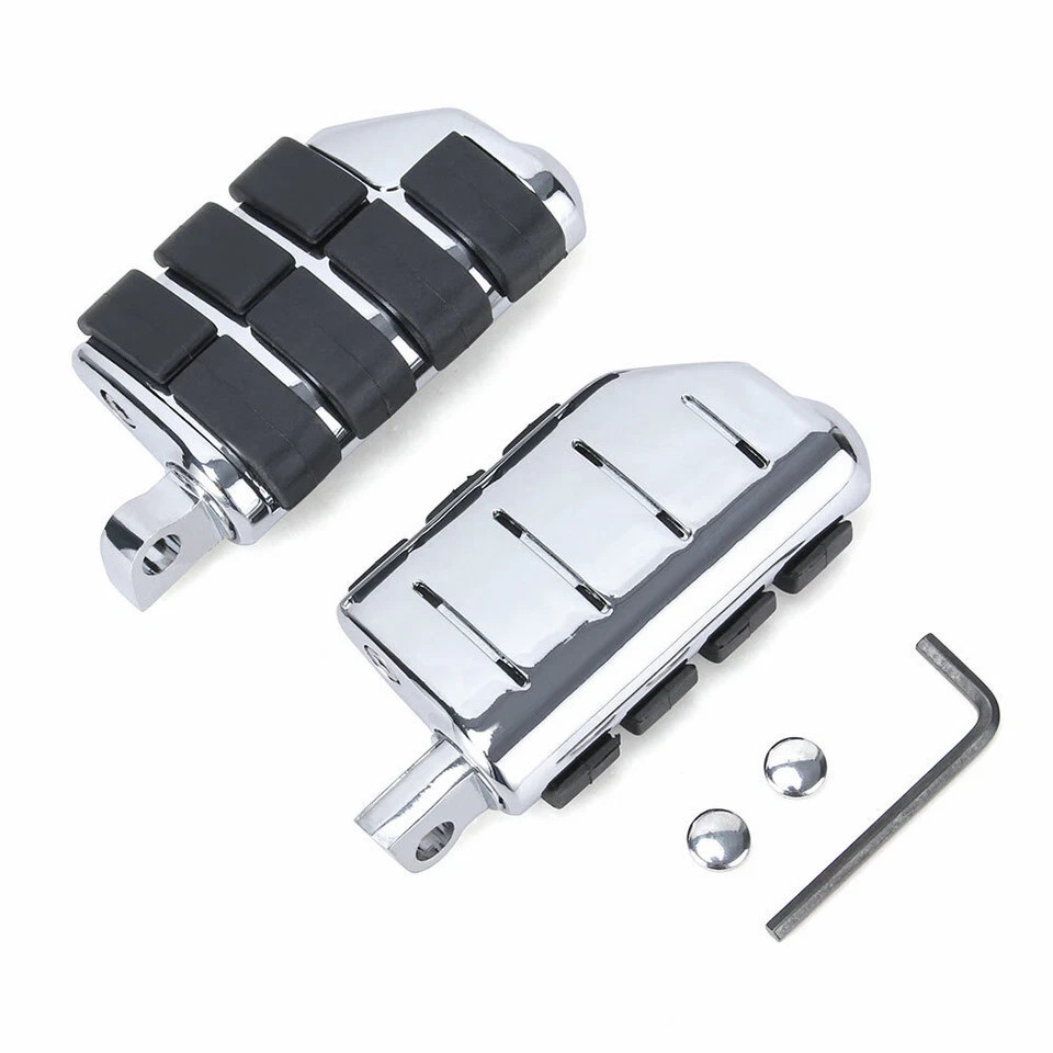 Pair Male Mount Footpegs Footrests Fit For Harley Touring Sportster Softail Dyna