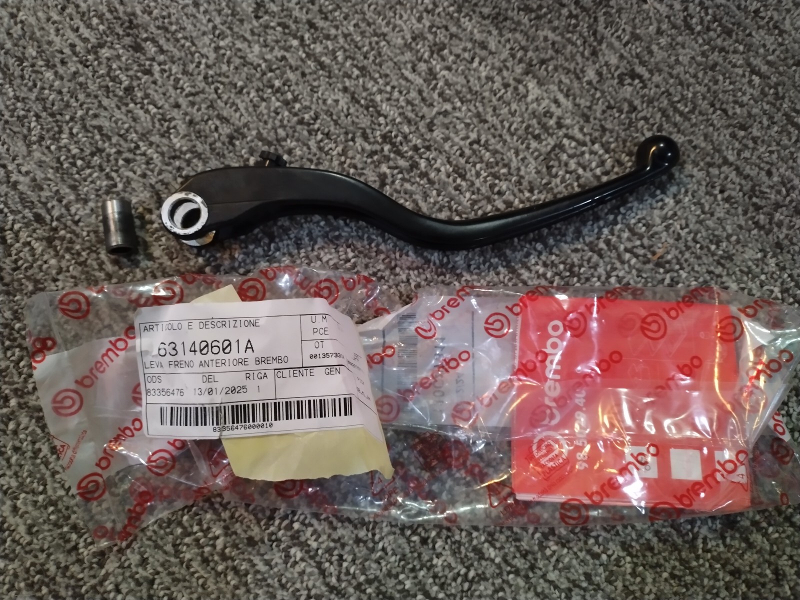 Ducati Genuine Factory OEM Brembo Front Brake Lever right side Black 63140601A