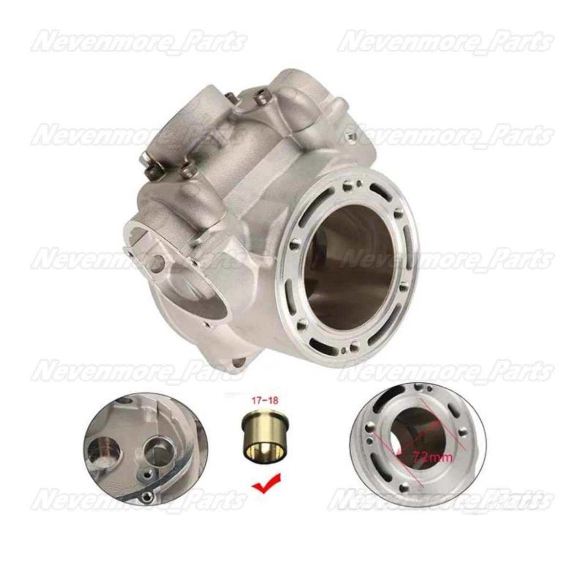 72mm 2-Stroke Cylinder For KTM 300 EXC XC-W Dirt Bike 2006-2018