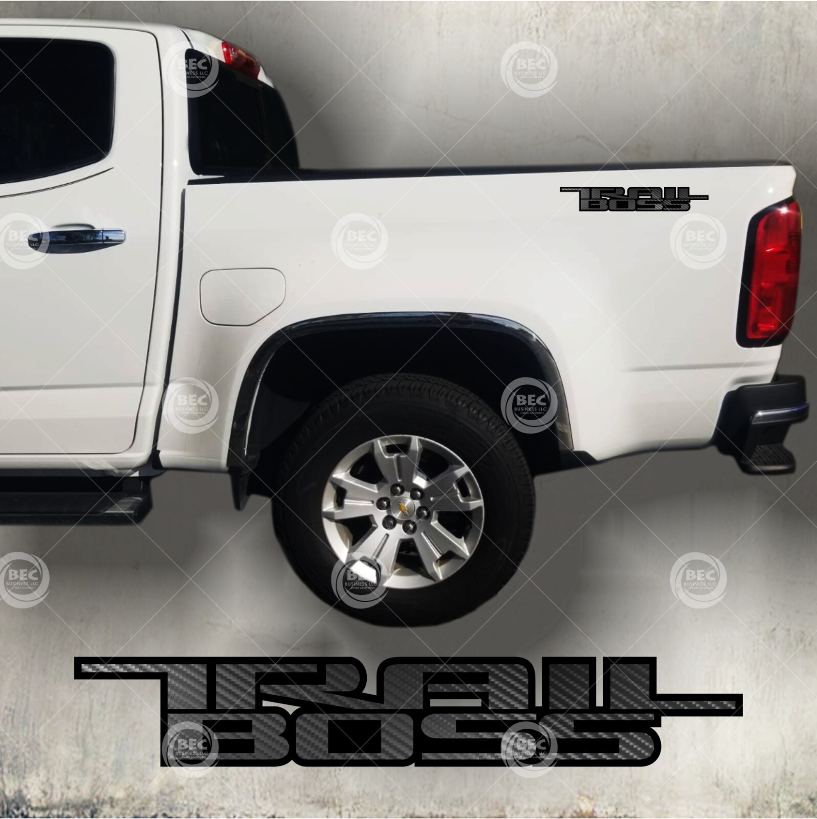 Trail boss Carbon fiber, STICKER decal cut design (SET)