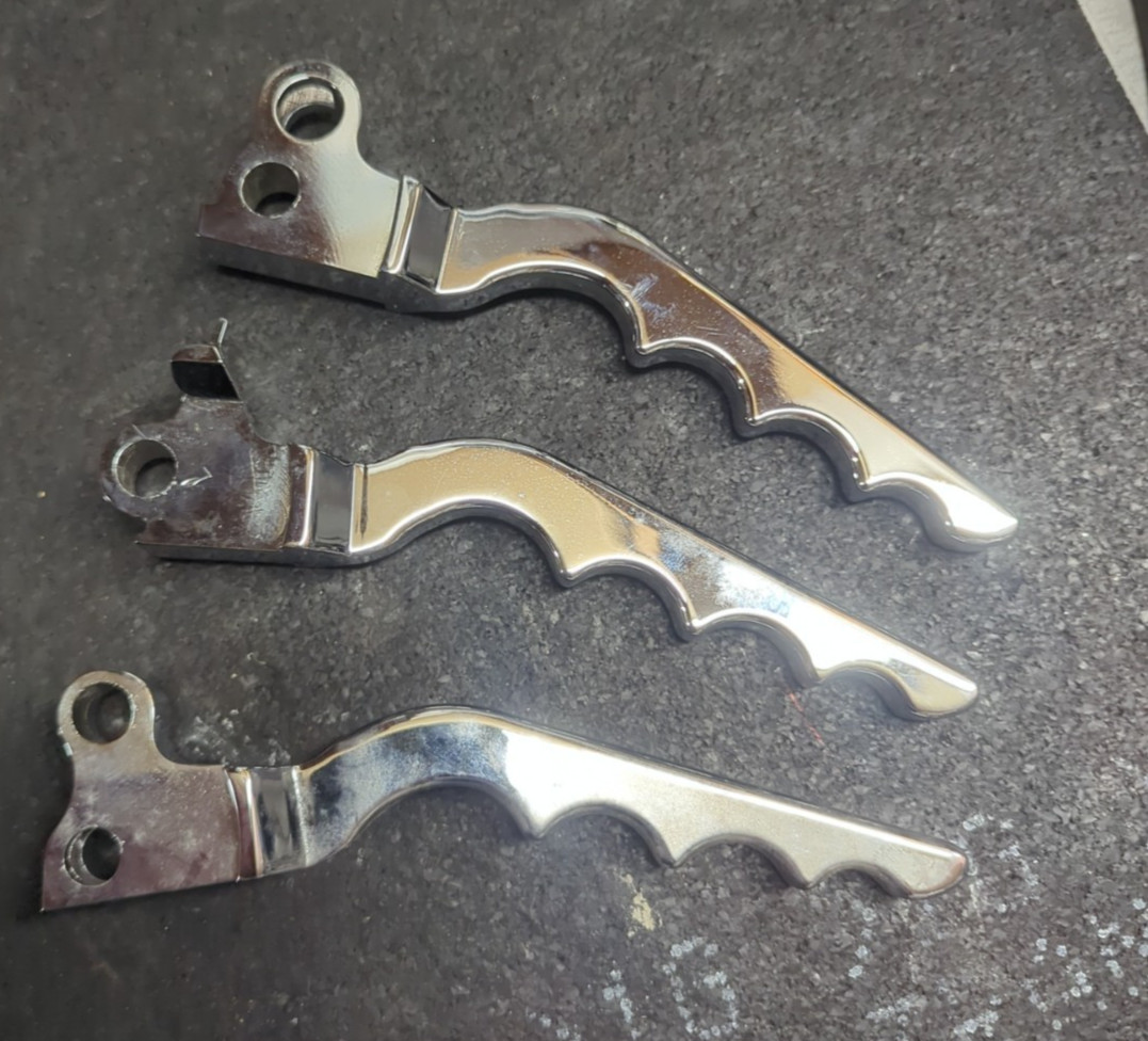Lot Of Aluminum Chrome Brake Clutch Lever For Harley