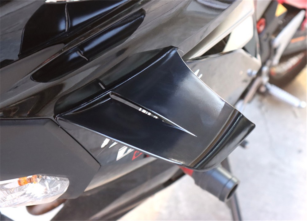 Side Winglet Air Deflector Spoiler Wing Kit Front Fairing Trim For Motorcycle