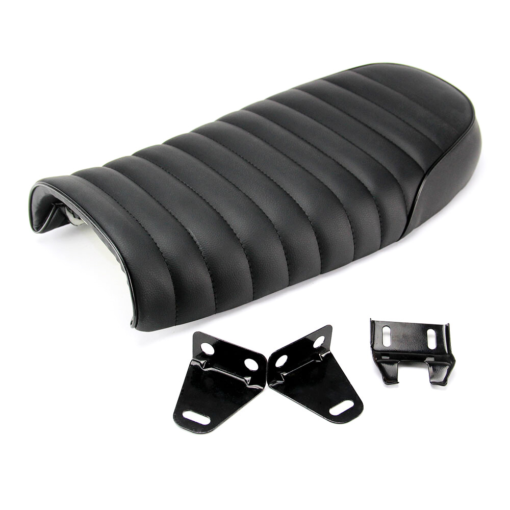 Motorcycle Flat Brat Vintage Saddle Cafe Racer Seat For Suzuki GS Yamaha Honda