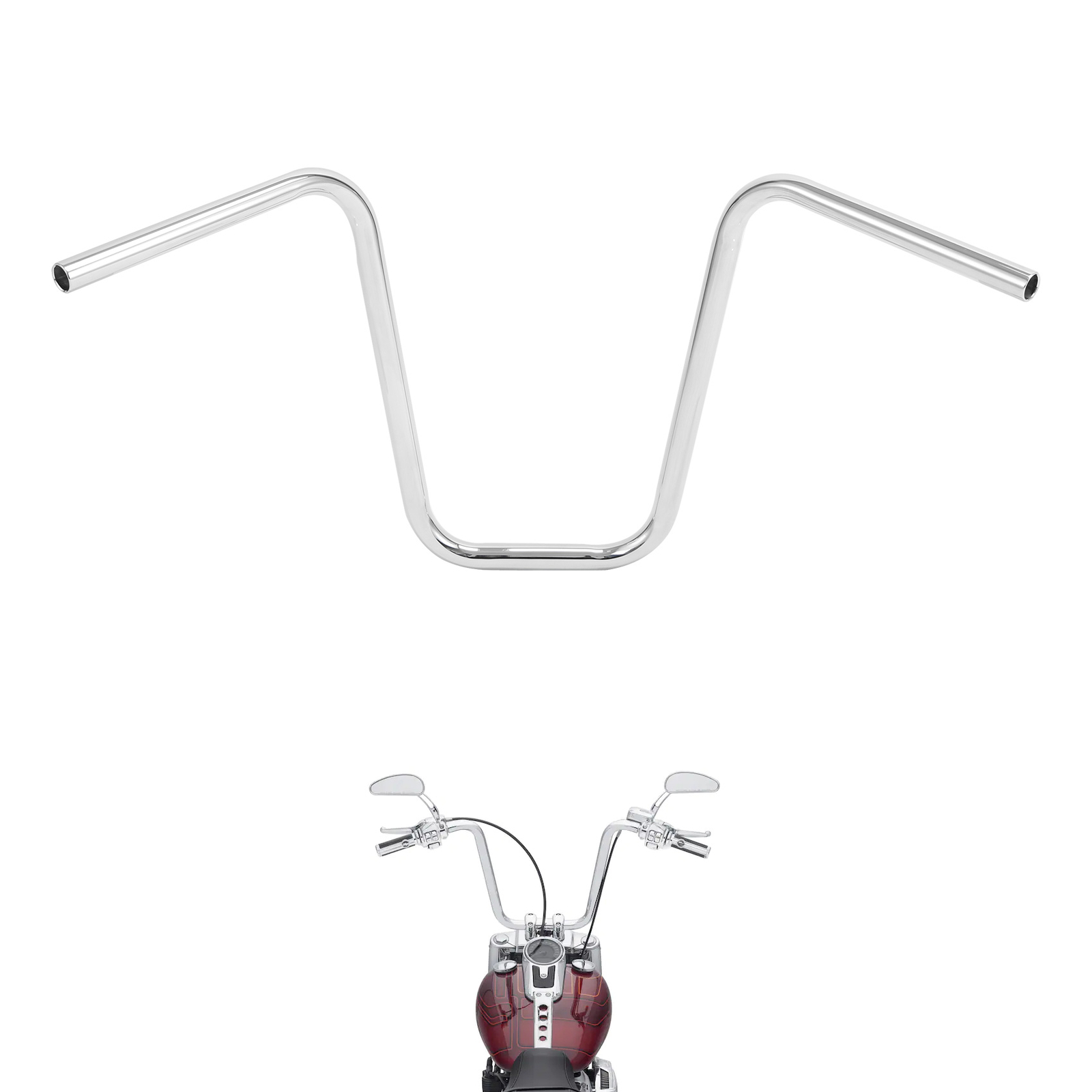 Chrome 16″ Rise Ape Hanger 1” Handlebar Fit For Harley Dyna Softail Sportster