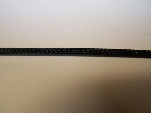 5′ Braided black flex expandable 1/2″ wire loom sleeve sheathing Harley + others