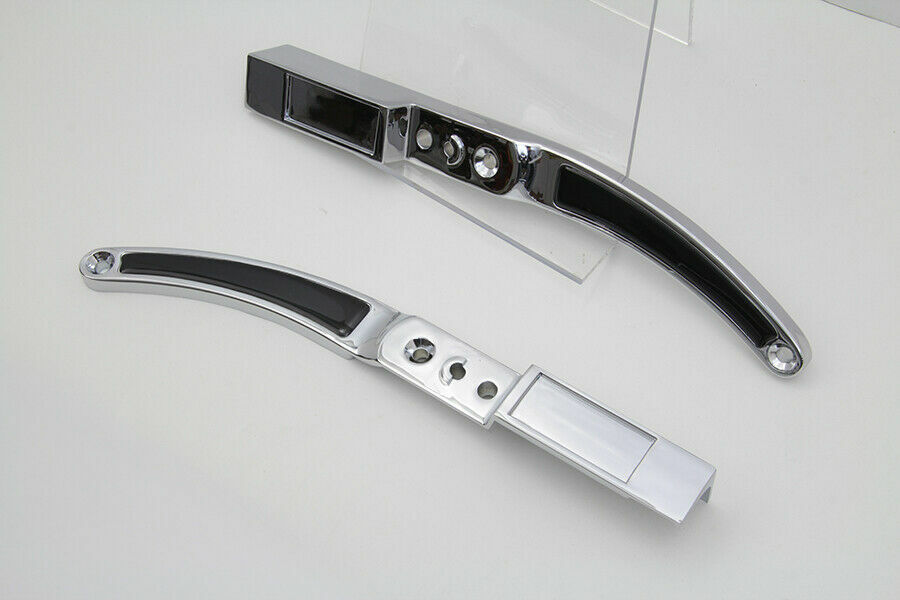 Rear Fender Strut Set Chrome with Black Inserts for Harley Davidson by V-Twin