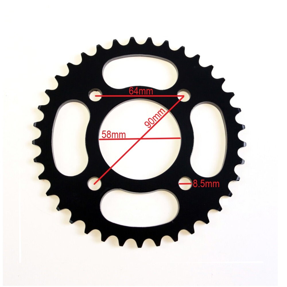 420 Steel 37T Rear Sprocket 50cc 70 110cc 125cc Dirt Pit Bike Chinese ATV Taotao