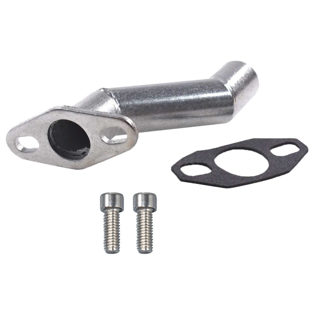 32-40mm Silver Offset Intake Manifold w/Gasket For 49cc 66cc 80cc Motorized Bike