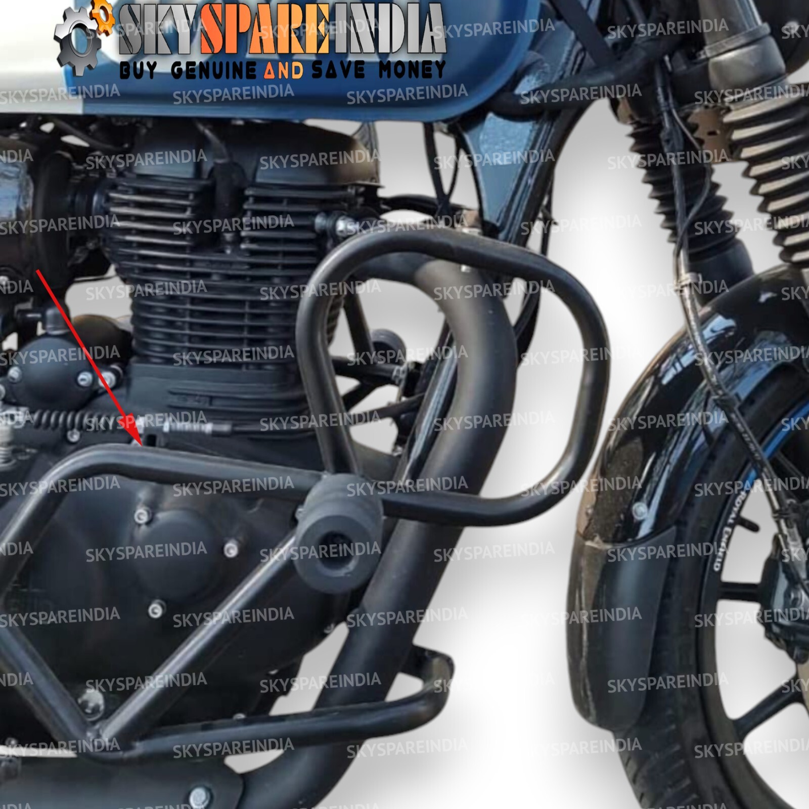 Leg Guard Crash Bar Compatible With Royal Enfield Hunter 350