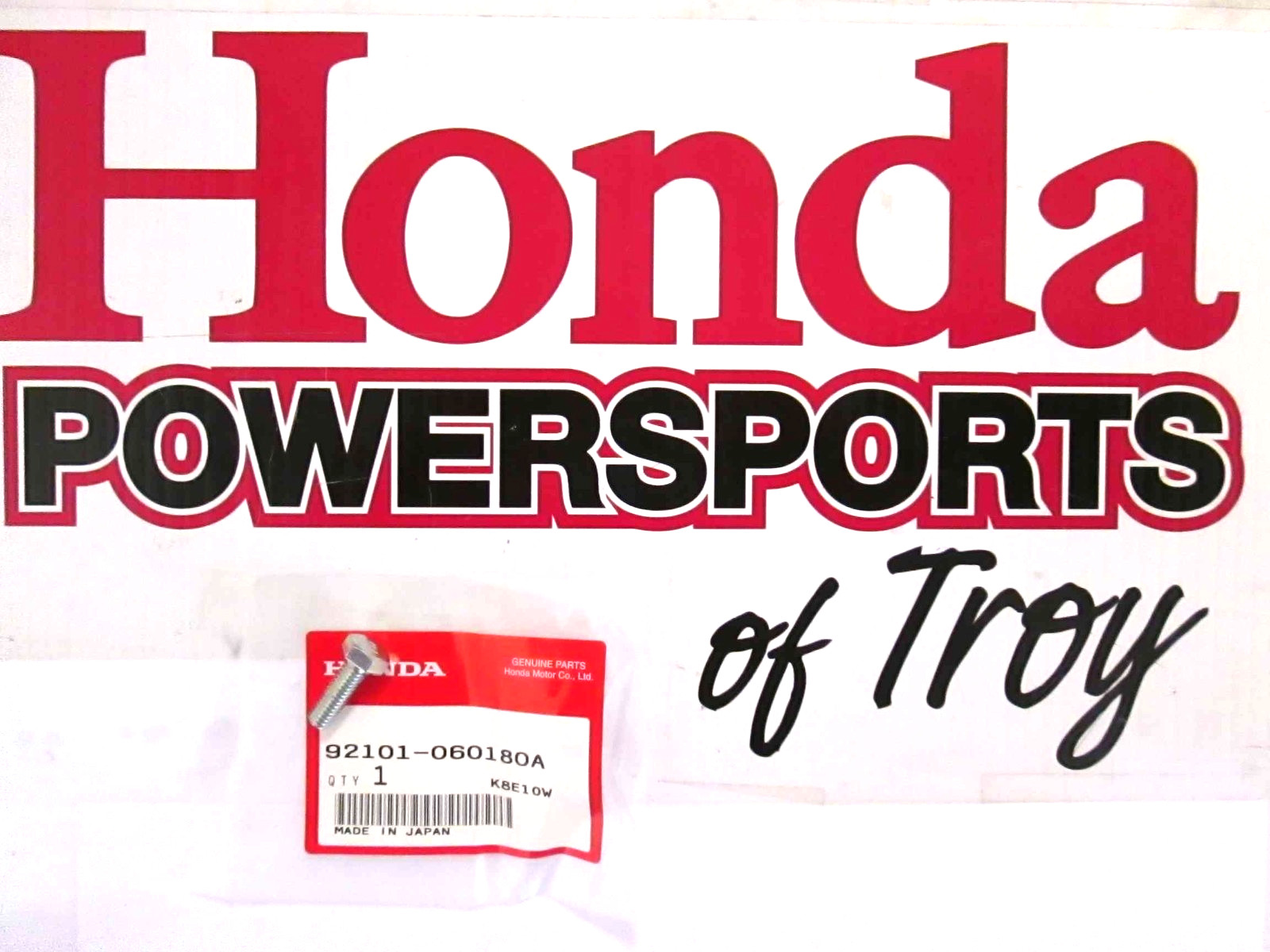 NEW GENUINE HONDA OEM HEX BOLT (6 X 18) VARIOUS OLDER BIKES *92101-06018-0A*