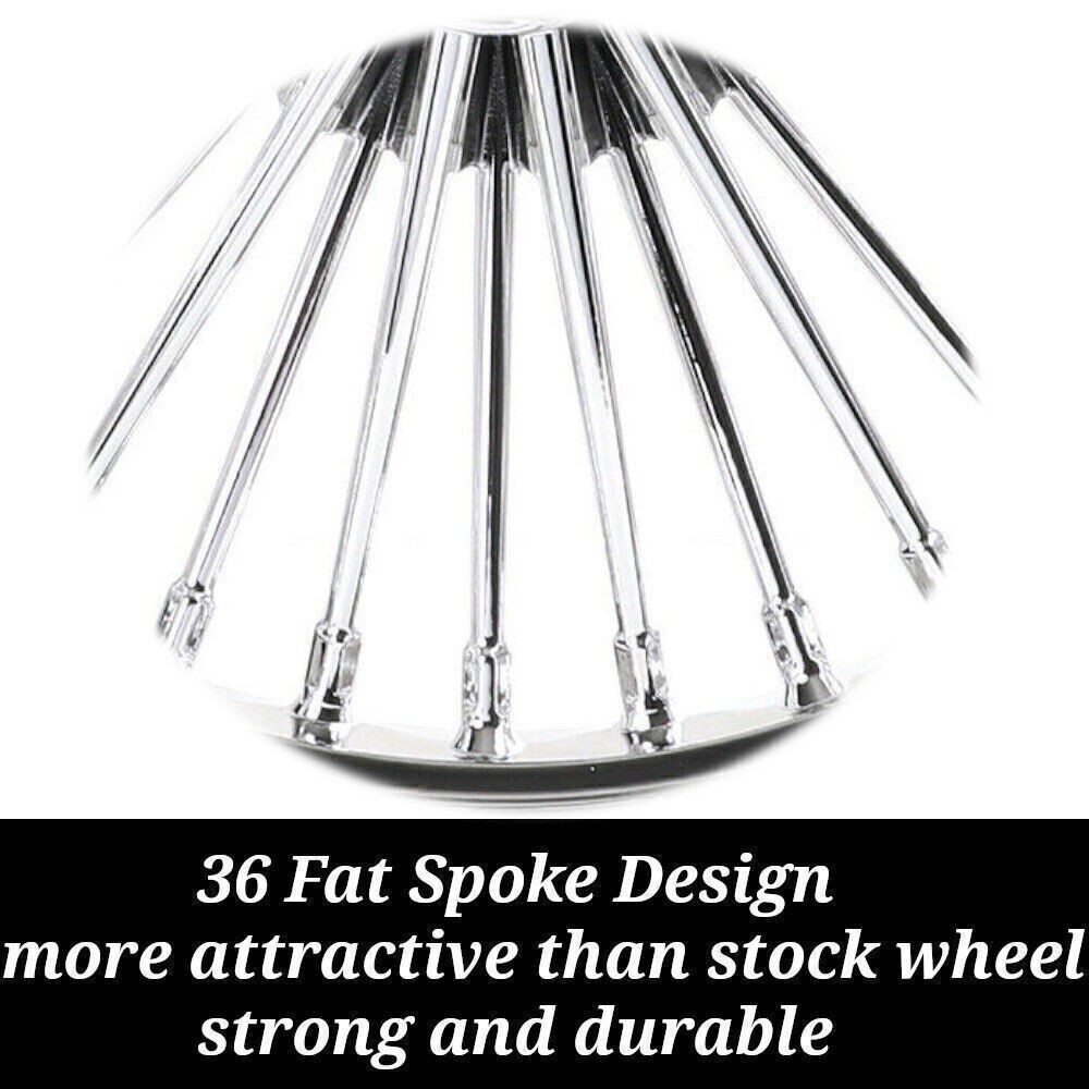 Chrome 21×2.15 Fat Spoke Front Wheel Dual Disc For Harley Dyna FXDB FXDL Used