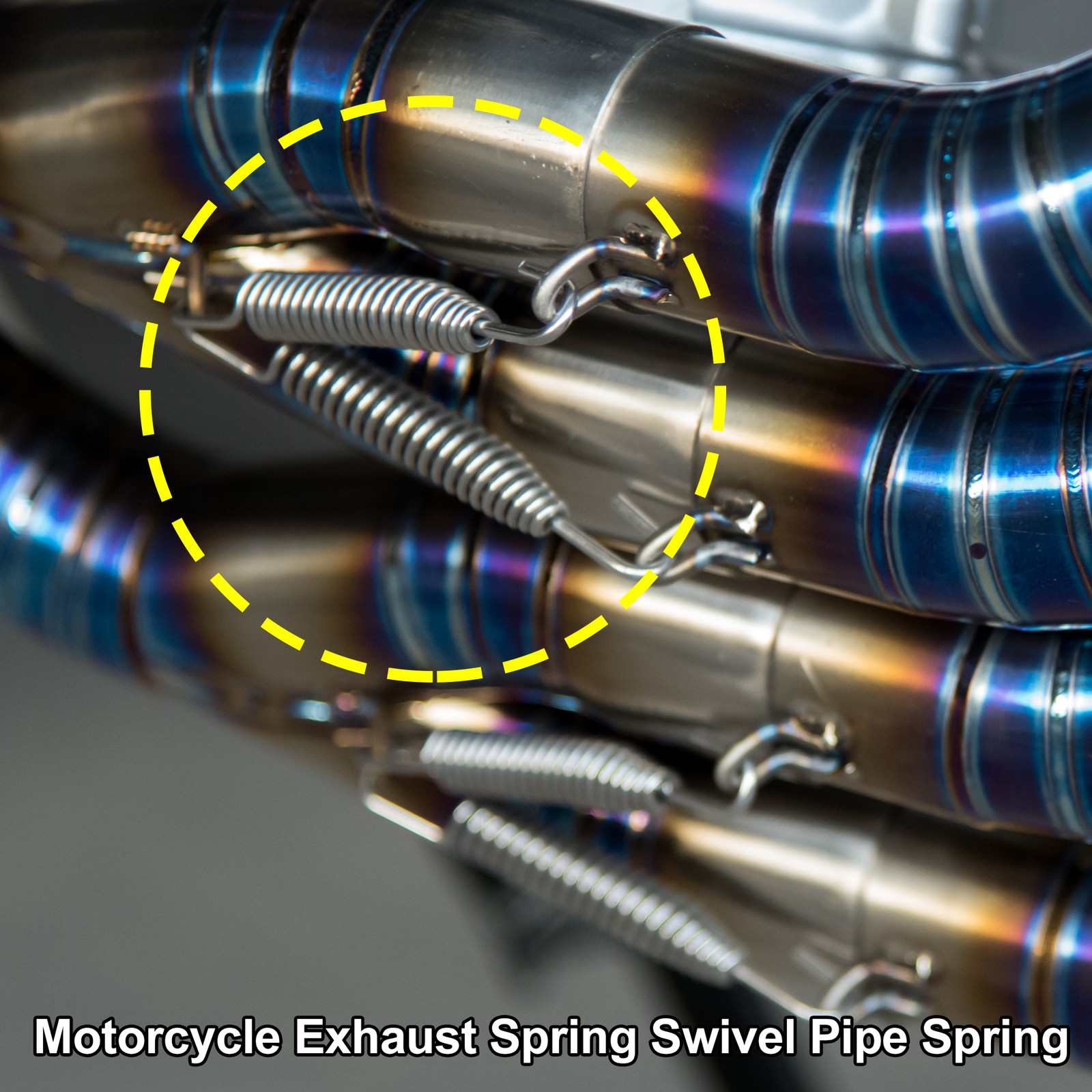 Universal Piece of 4 Motorcycles Exhaust Pipe Spring 80mm 3.15″ Stainless Steel