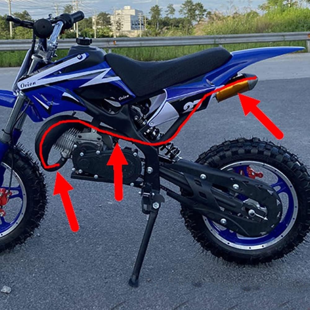 Durable Steel Exhaust Pipe Muffler for 47/49/50cc Mini Dirt Bikes Off-Road