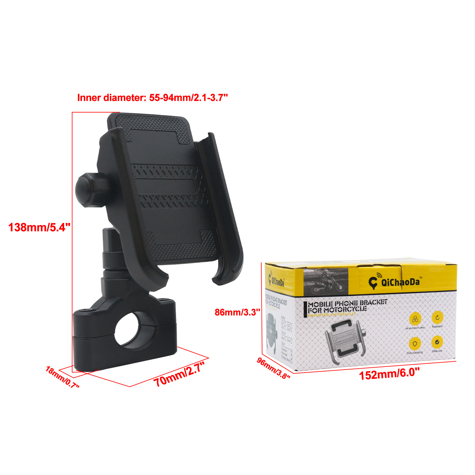Motorcycle Handlebar Cell Phone Holder Mount For Harley-Davidson Touring USA