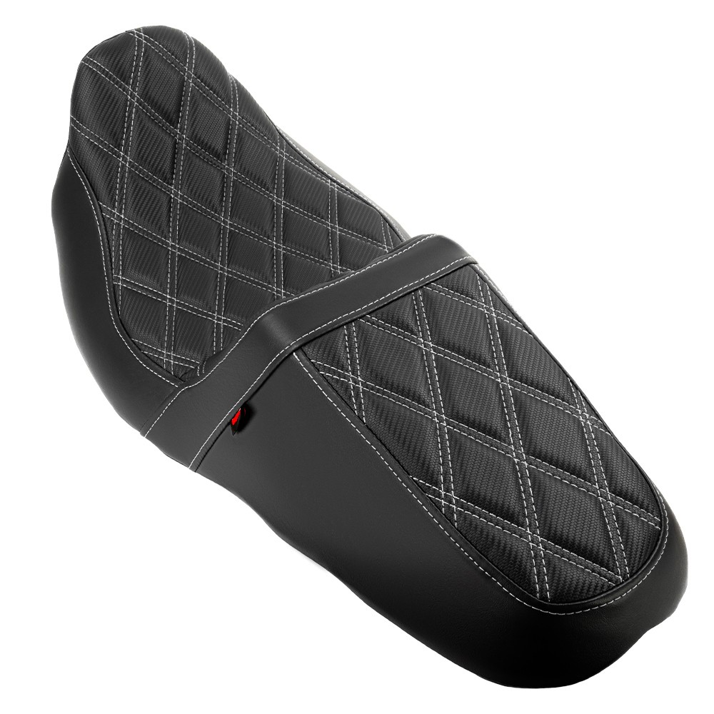 Step Up Seat For Harley Road Glide 2008-2023 White Stitching Gel Cushion US
