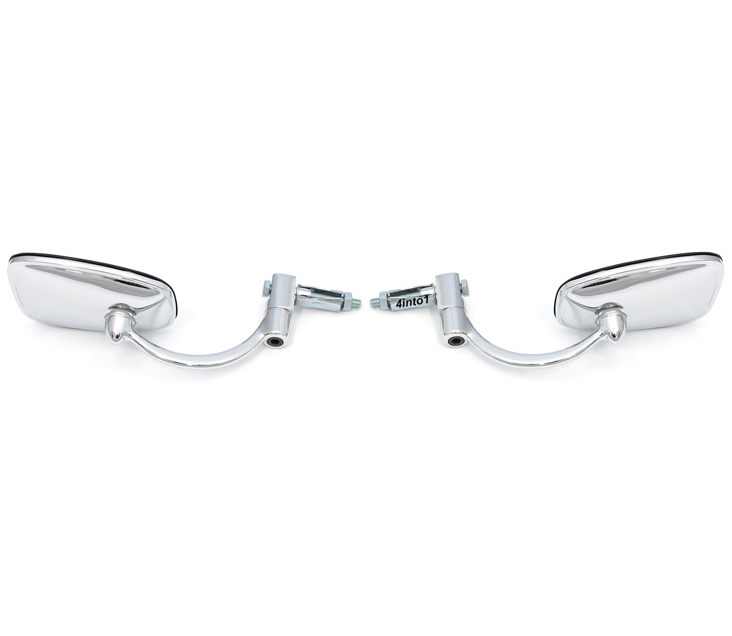 Set of 2 Universal Bar End Mirror Chrome Cafe Racer Motorcycle 7/8″ Bars Folding