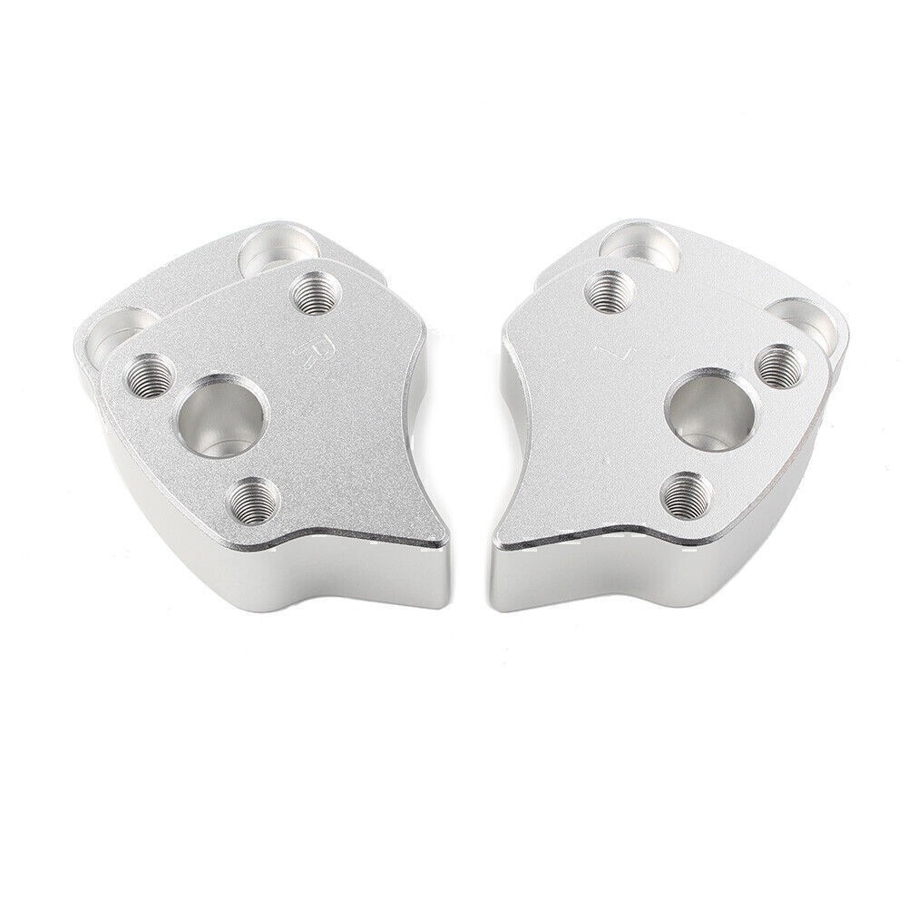 Aluminum Motorcycle Handlebar Riser Spacers Silver For Yamaha FJR1300 2001-2005