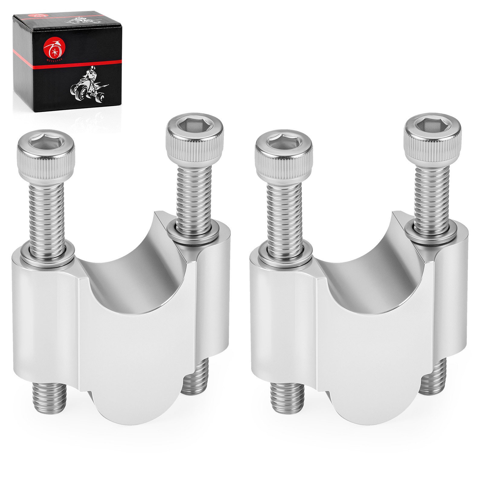 30mm Height Handlebar Risers 7/8″ Bar Clamp Kit For ATV Dirt Bike Honda Yamaha