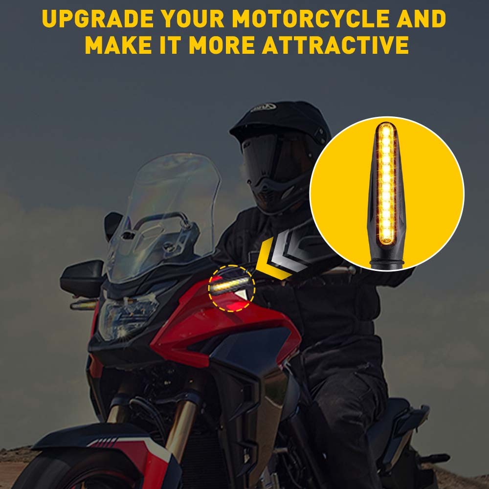 4 Pack Universal Motorcycle Turn Signals Blinker Lights Amber For Suzuki DRZ400s