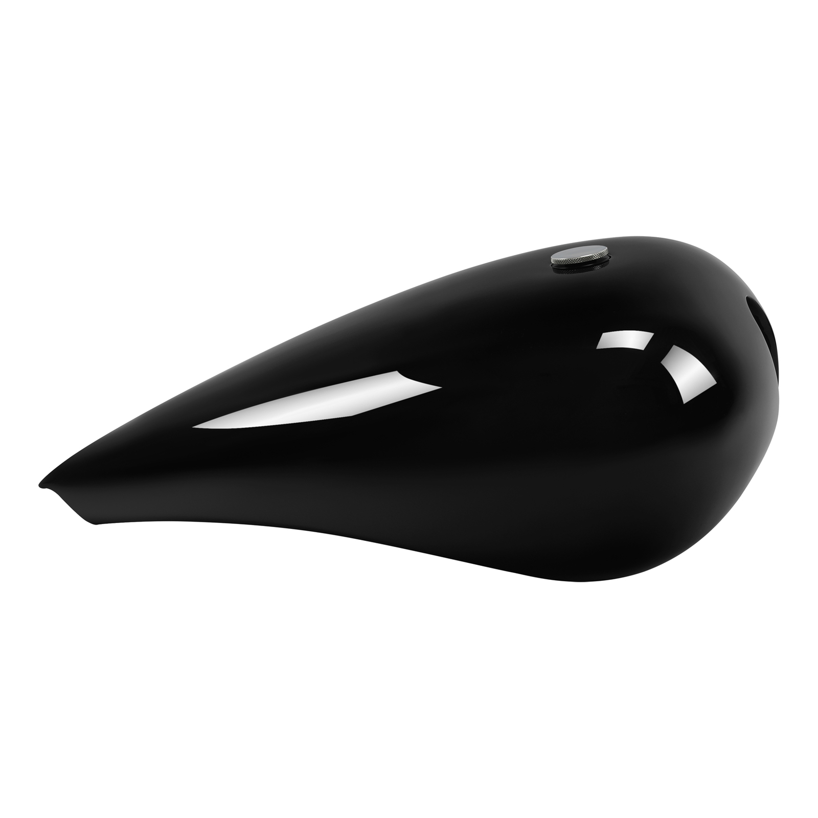 Black 5″ Stretched 4.5 Gallon 4.5gal. Fuel Gas Tank Fit For Harley Electra Glide