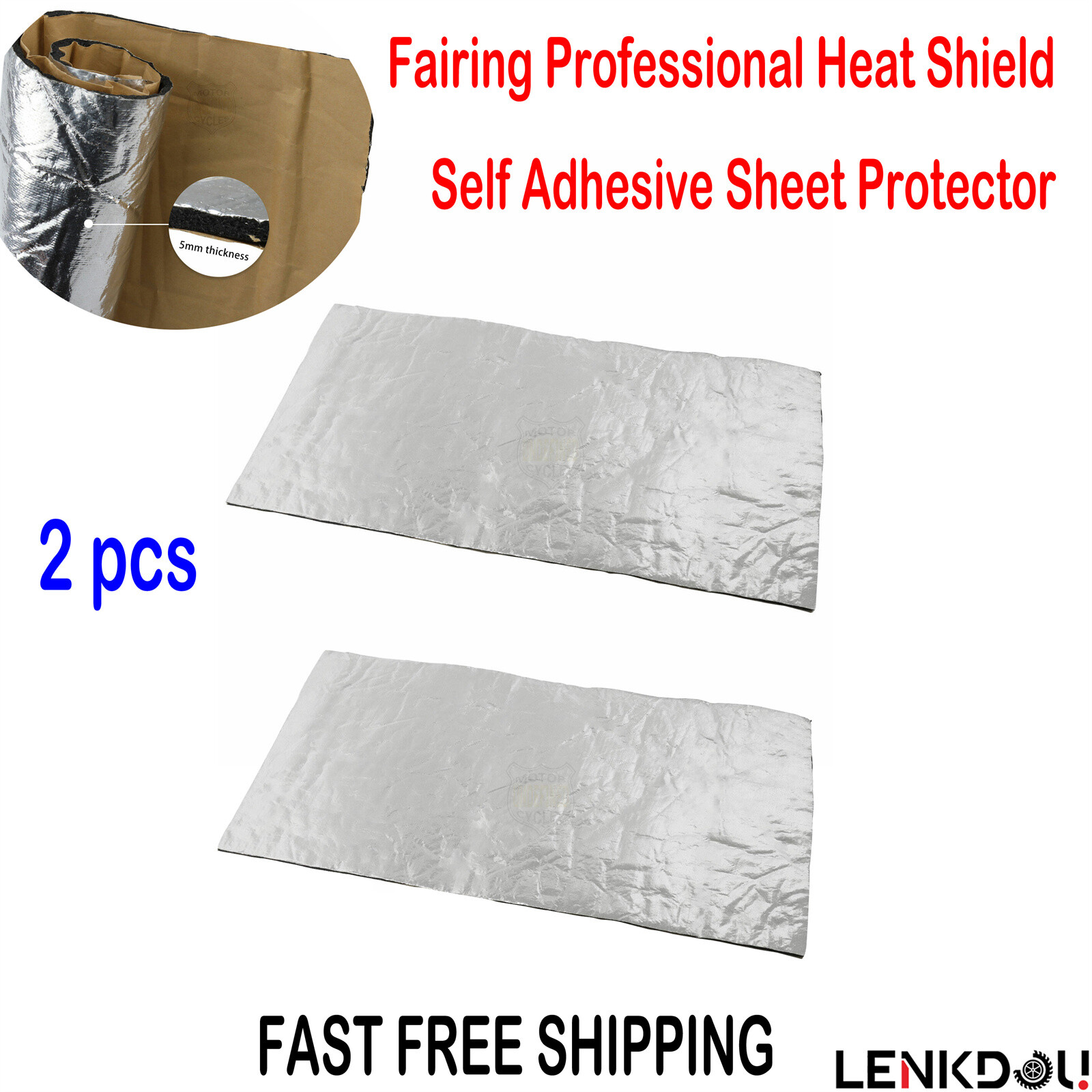 2x Motorcycle Fairing Professional Heat Shield Self Adhesive Sheet Protector