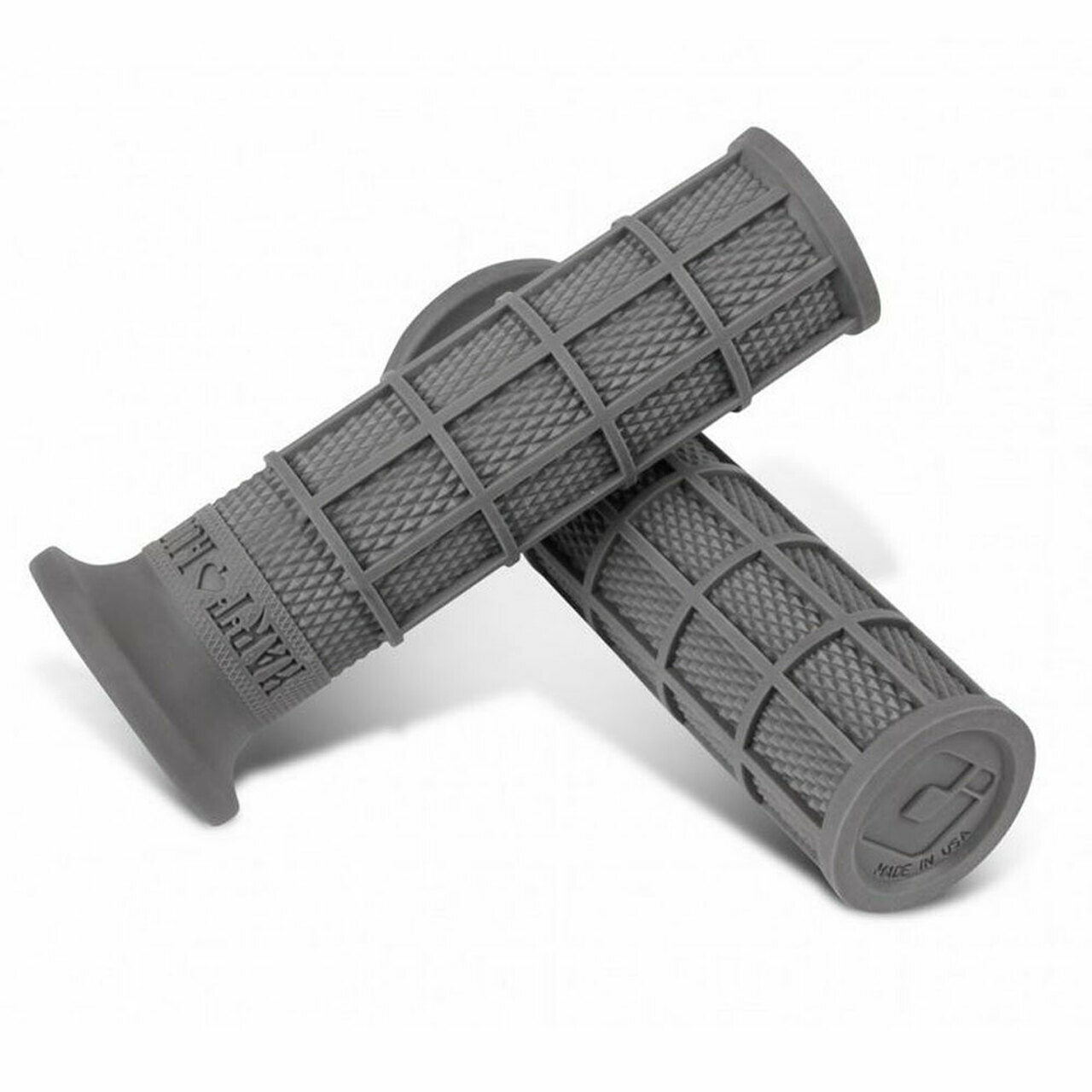 ODI Hart-Luck Graphite 1″ Waffle Grips – Harley XL Dyna MX Tracker Silver Gray