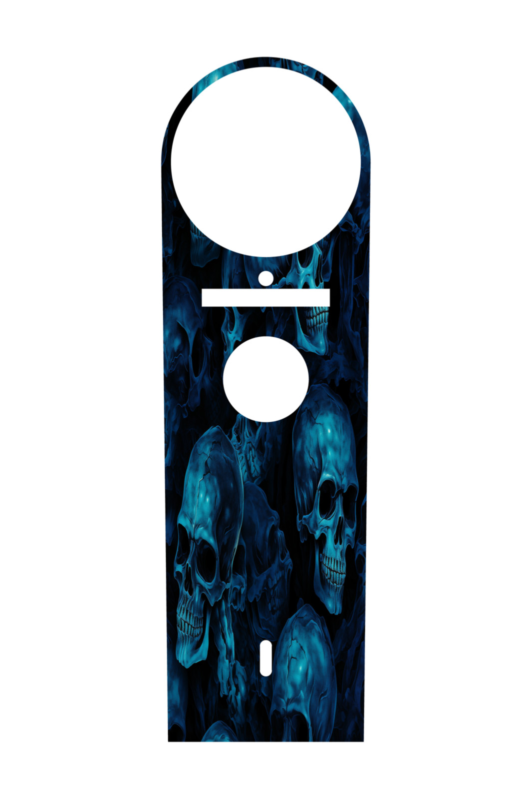 Blue Skulls Metal Dash Panel Insert. Fits 94 – 07 Harley Road King. USA