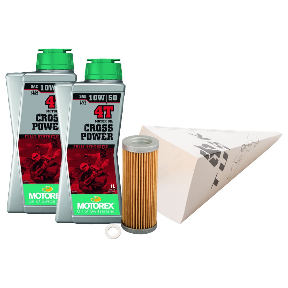 Tusk 4-Stroke Oil Change Kit Motorex Cross Power 4T 10W-50 For Husqvarna FE 501