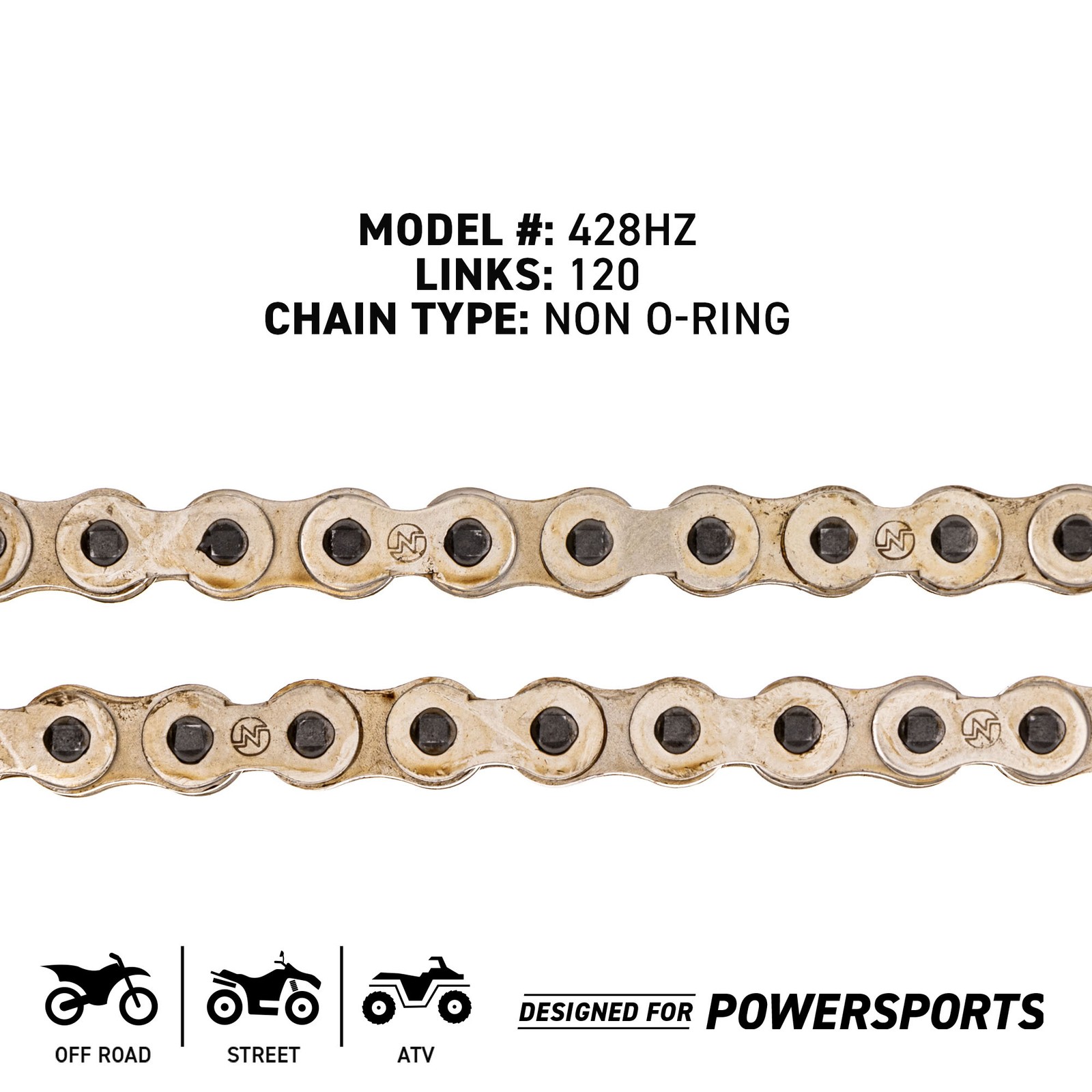NICHE 428 Drive Chain 120 Links Standard Non O-Ring with Connecting Master Link