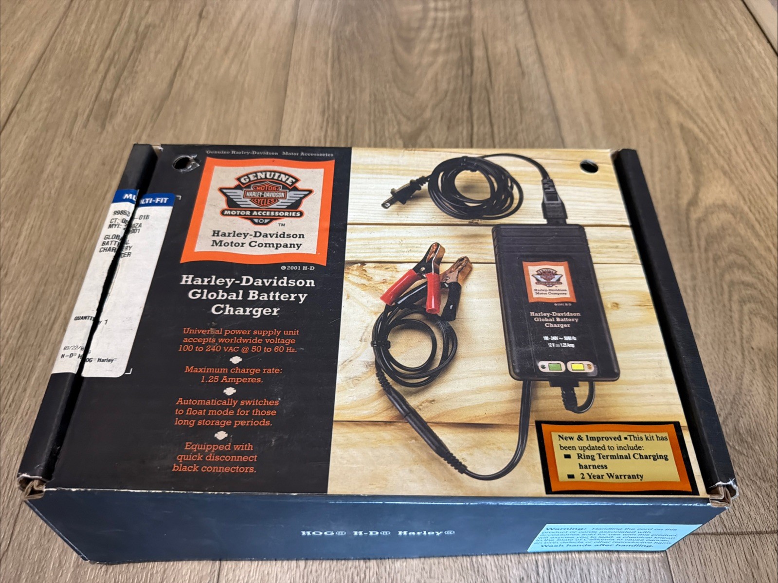 HARLEY DAVIDSON GLOBAL BATTERY CHARGER 12V 1.25AMP No 022-0139-HD