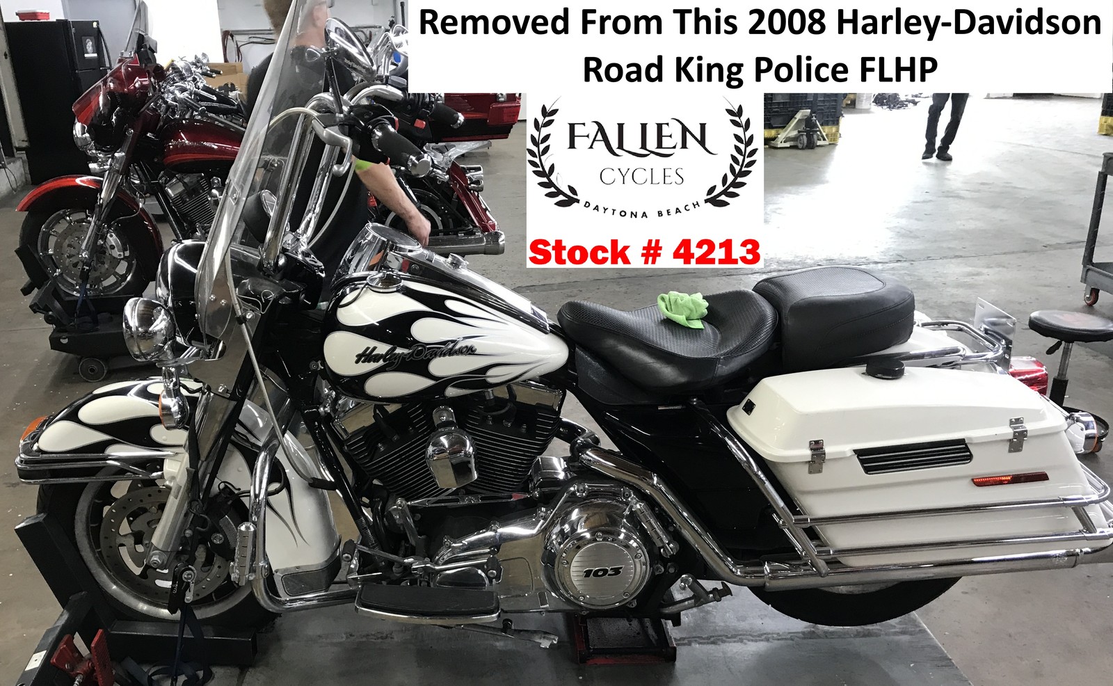 2008 Harley Road King RIGHT Side Frame Cover Panel VIVID BLACK #4213