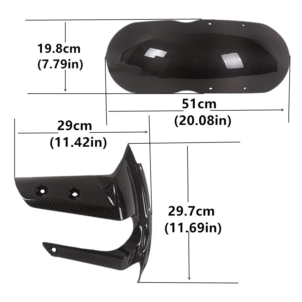 2020 2021 For Triumph Rocket III Carbon Fiber Front Fender Mudguard With Bracket