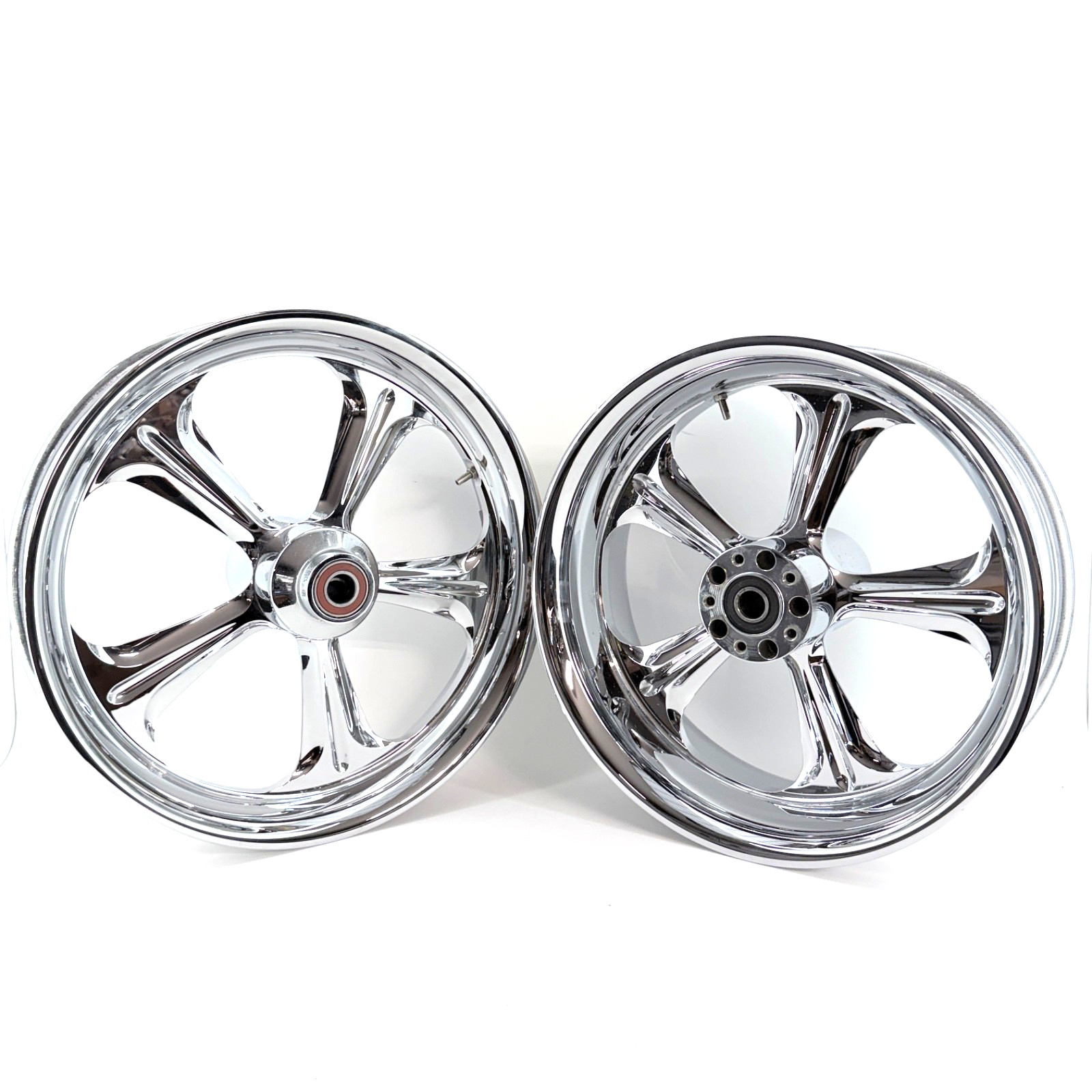 Performance Machine Wrath Chrome Wheel Set Harley Fat Boy Lo 17×6 18×3.5 25MM