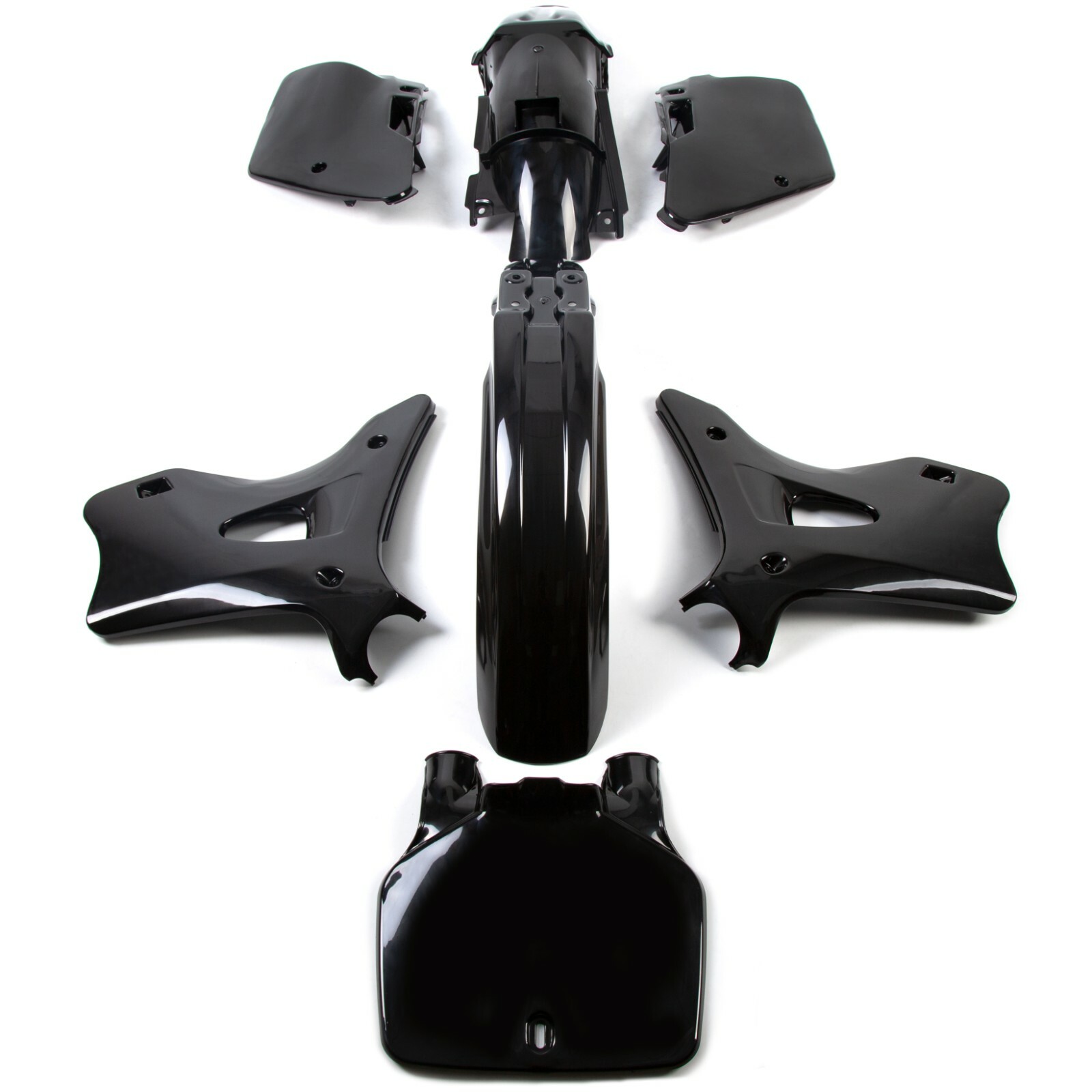 Black Fairing/Body Work Kit Plastic Fender For KAWASAKI KX125 KX250 1994-1998