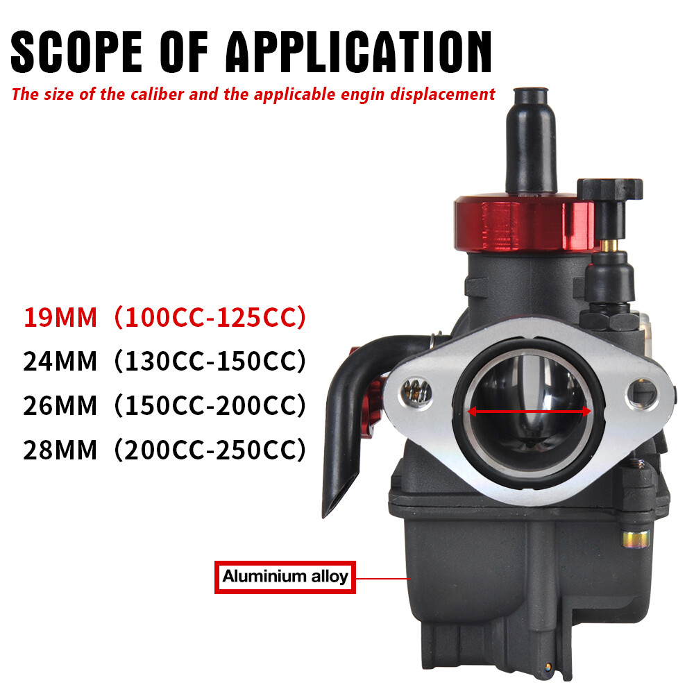 NIBBI PE 19mm Flange Racing Carburetor Kit For 110cc 125cc Pit Dirt Bike SSR CRF