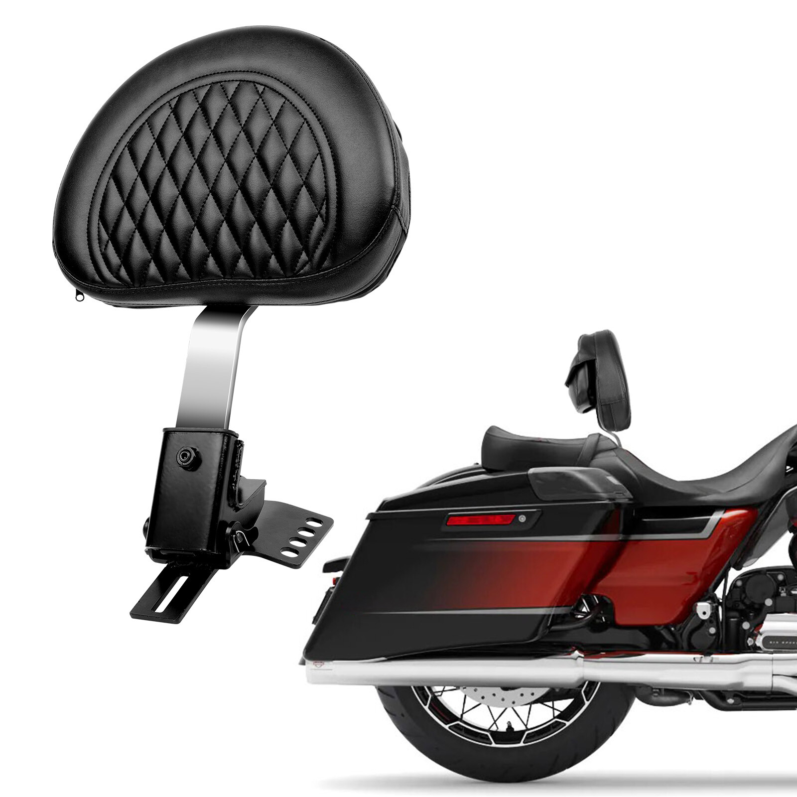 Motorcycle Plug-In Driver Rider Backrest For Yamaha V-Star Dragstar 650 XVS 1100