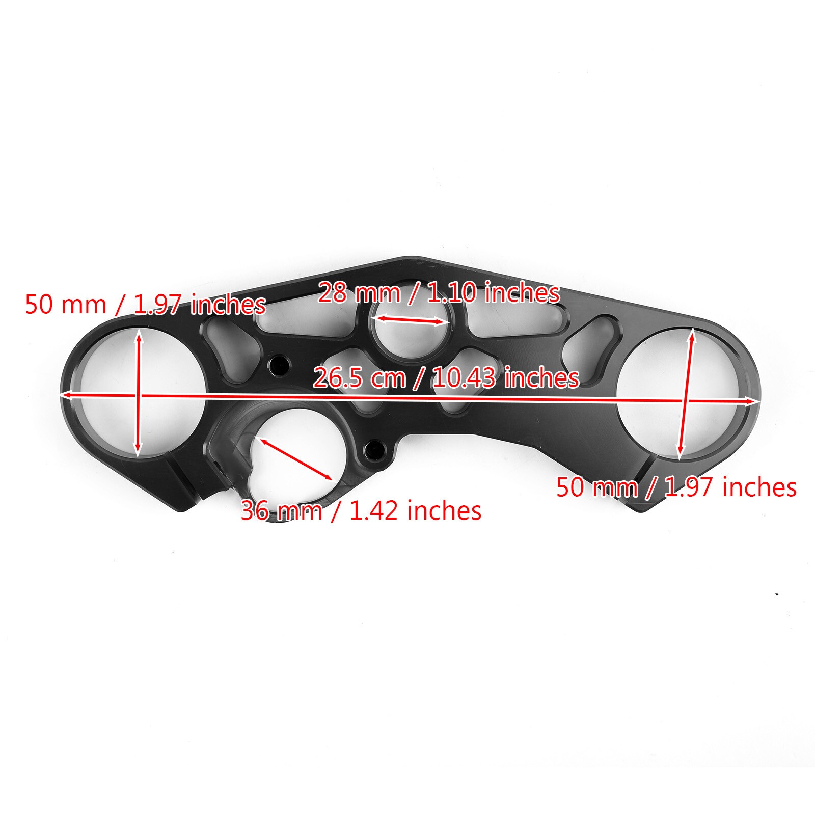 Lowering Triple Tree Front Upper Top Clamp for SUZUKI GSXR 600 750 1000 Black
