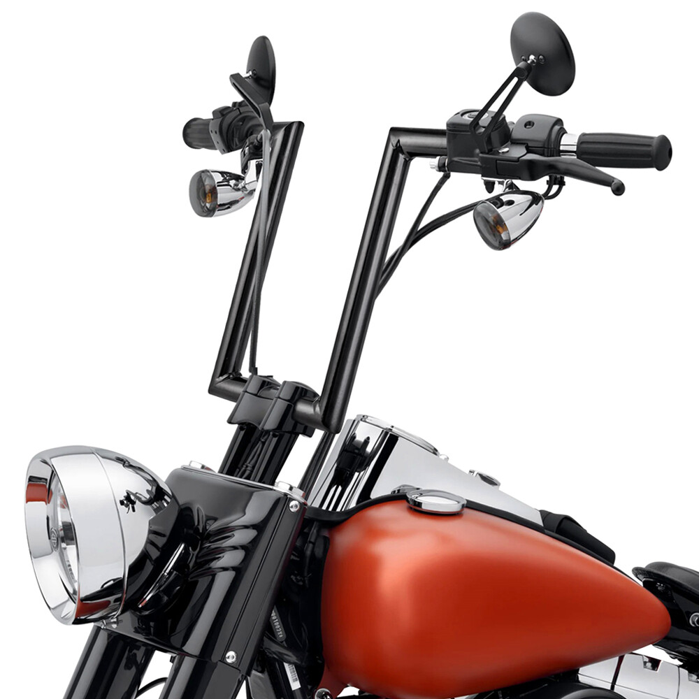 1″ Motorcycle 8″ & 10-1/2″ Rise Ape Hanger Handlebars Z-Bar Drag Bars For Harley