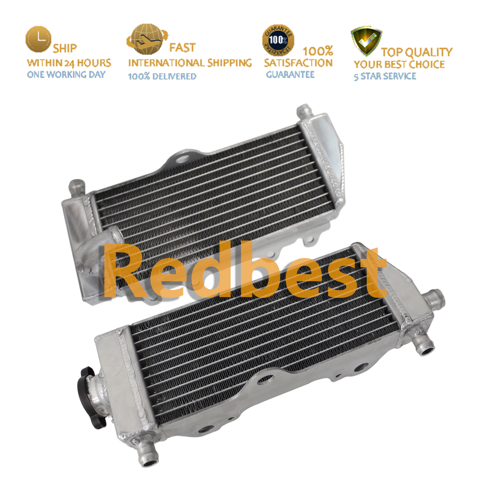 100%Leak Tested Aluminum Radiator For Yamaha YZ/WR250 2002-2019 YZ250X 2016-2019