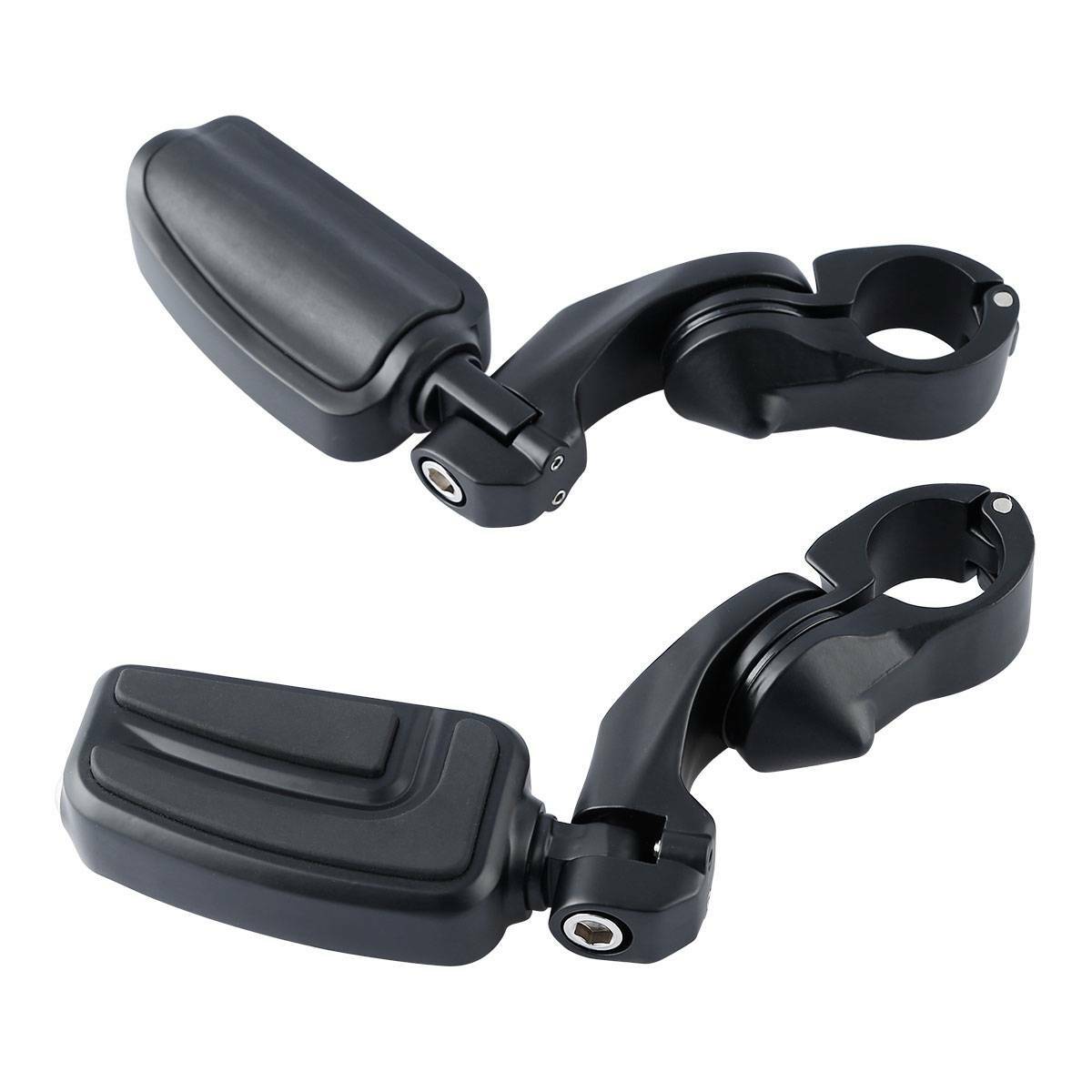 Matte Black 1 1/4” 32mm Short Angled Highway Bar Pegs Mount Footpeg Peg Pedal