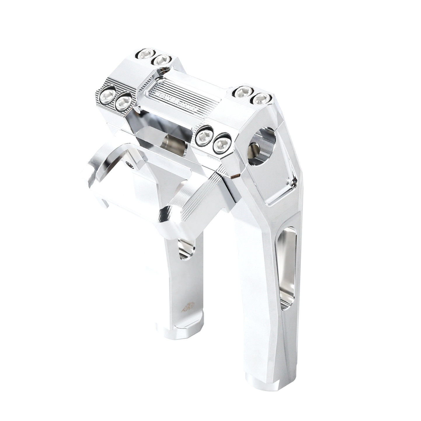 Chrome 8″ Tall Handlebar Risers Kit 1″ Clamp for Harley Softail Dyna FXST FXBB/S