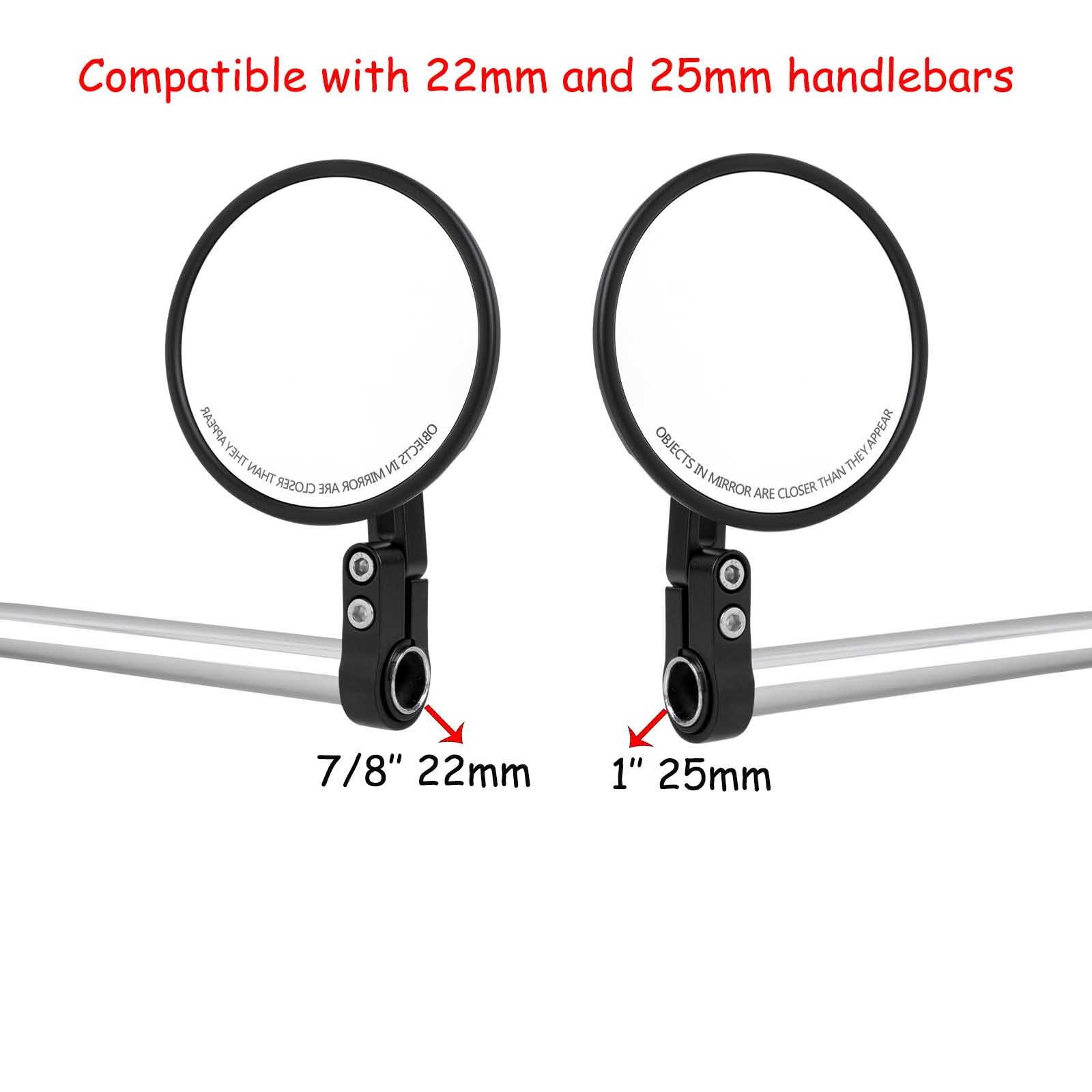 Motorcycle 7/8″ 1” Bar End Rearview Mirrors For Triumph Bonneville T120 T100