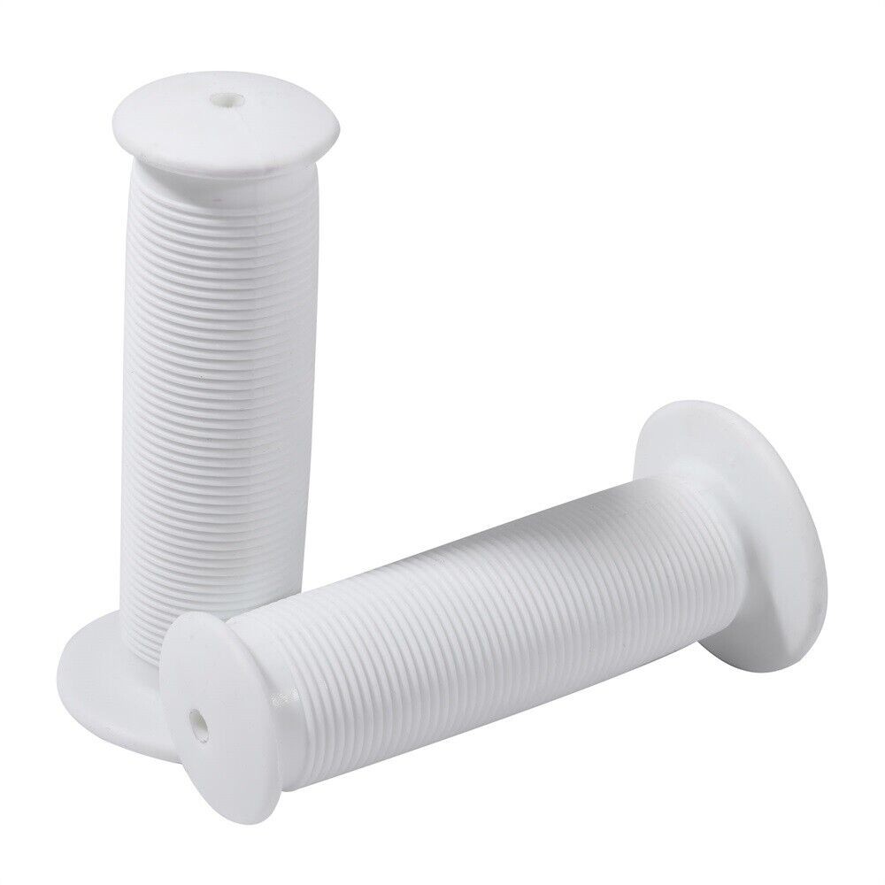 2Pcs White Bicycle Anti-Slip Soft Rubber Handlebar Hand Grip Cover
