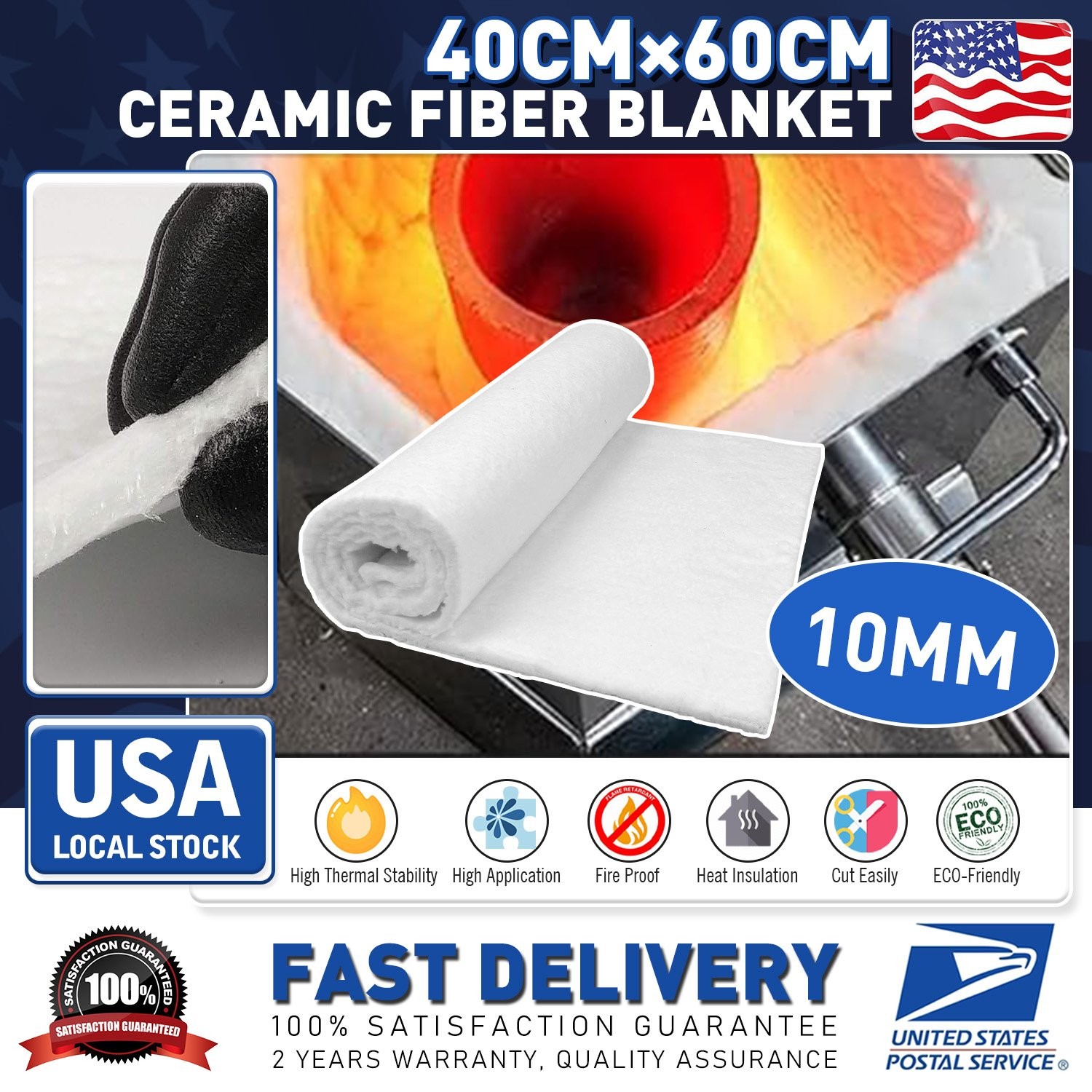 Muffler Matting Exhaust Silencer Mat Fibreglass Packing for Motorcycle 16″×24″