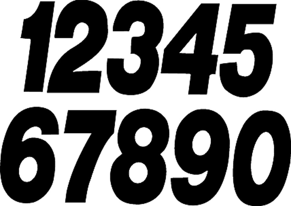 Dirt Digits Super X Competition Stick-On Numbers #8 7″ Black 3/P K SX73B-8