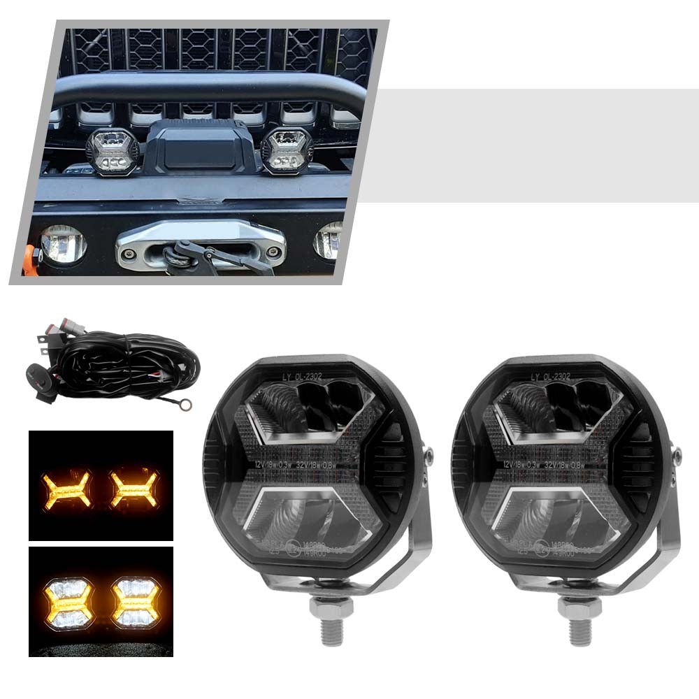 24W X Style Offroad Driving Lights Waterproof LED Spot Lamp For Jeep SUV Truck